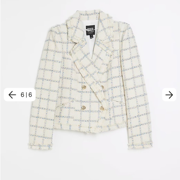 River Island Jackets & Blazers - River Island Women's Boucle Checkered Jacket